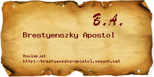 Brestyenszky Apostol névjegykártya